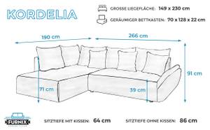 Ecksofa Kordelia Dunkelgrün