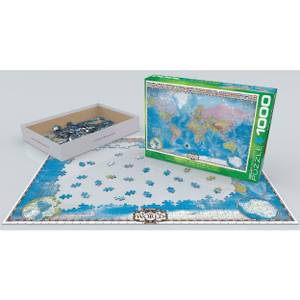 Puzzle Weltkarte 1000 Teile Papier - 26 x 6 x 36 cm