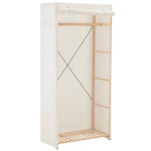 Armoire 297468 Blanc - Textile - Bois/Imitation - 40 x 40 x 79 cm