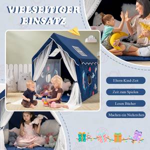 Kinderspielhaus Prinzessin Prinzess Blau - Kunststoff - 105 x 137 x 121 cm