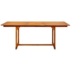 Table de jardin Marron - Bois massif - Bois/Imitation - 200 x 75 x 200 cm