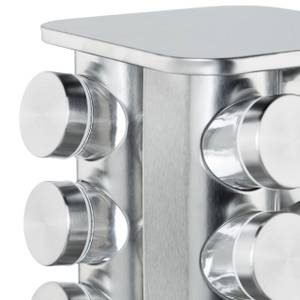 Gewürzkarussell mit 12 Gläsern Silber - Glas - Metall - 19 x 22 x 19 cm