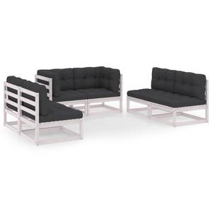 Garten-Lounge-Set (6-teilig) 3009897-2 Anthrazit - Weiß