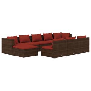 Garten-Lounge-Set (10-teilig) 3013634-11 Braun - Rot - Rotbraun