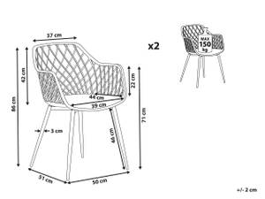 Chaise de salle à manger NASHUA Chêne clair - Blanc