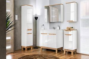 Armoire sous lavabos BALI CUW40 1D Blanc - Bois manufacturé - Matière plastique - 40 x 84 x 41 cm