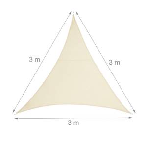 Dreieck Sonnensegel PES beige Beige - Textil - 300 x 1 x 245 cm