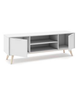 TV-Schrank Campus Weiß - Holzwerkstoff - 40 x 53 x 140 cm