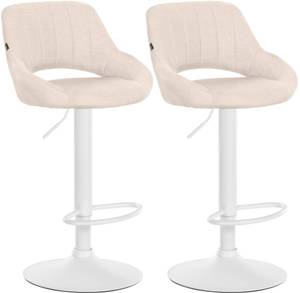 Tabouret de bar Milet Lot de 2 Crème