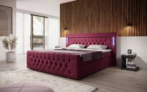 Boxspringbett Charme Rot - Breite: 160 cm - H4