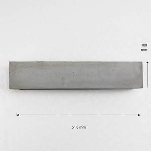 Wandleuchte SOLID Braun - Grau - Metall - Stein - 51 x 10 x 13 cm