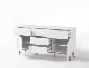 Kommode Celio 3 Weiß - Holz teilmassiv - 145 x 76 x 40 cm