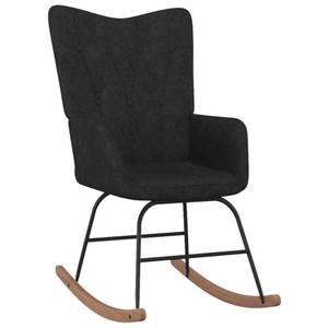 Chaise à bascule avec tabouret 3010050-2 Noir