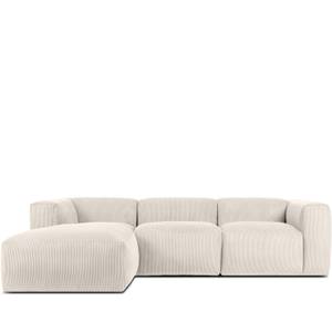 Ecksofa BUFFO 5-Sitzer Creme - Breite: 297 cm - Armlehne beidseitig montierbar - Ecke davorstehend links - Ottomane davorstehend links