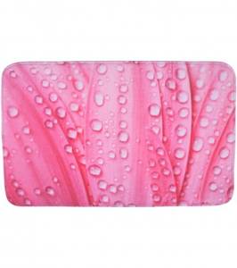 Badteppich Pink Flower 50 x 80 cm Pink - Textil - 50 x 2 x 80 cm