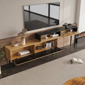 Sideboard Kommode Astraios Ⅲ Braun - Holzwerkstoff - Metall - 36 x 58 x 129 cm