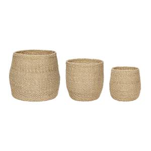 Körbe Sort(3er Set) Beige - Naturfaser - 19 x 23 x 19 cm