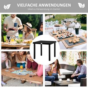 Gartentisch 84B-918BK Braun - Metall - 78 x 74 x 78 cm