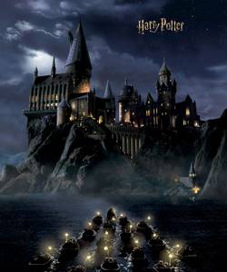 Fototapete Harry Potter Hogwarts 601209 Naturfaser - Textil - 270 x 225 x 225 cm