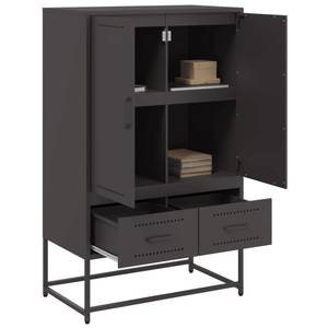 Highboard DE8520 Schwarz - Metall - 39 x 112 x 68 cm