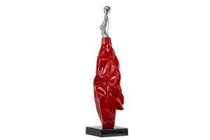 Sculpture moderne Allegory of Passion Rouge - Argenté - Pierre artificielle - Matière plastique - 88 x 24 x 24 cm