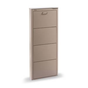 KIBO Schuhschrank, 4 Fächer Beige