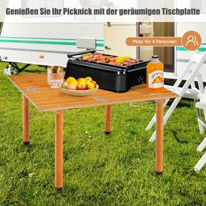 Campingtisch ZB32120ZM Braun - Massivholz - 69 x 42 x 69 cm