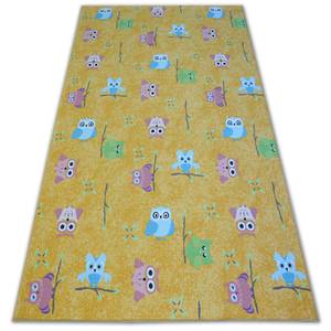 Teppich Für Kinder Owls Gelb 200 x 350 cm
