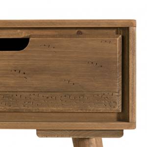Nachttisch mit 1 Schublade aus Fichte Braun - Holz teilmassiv - 40 x 48 x 40 cm