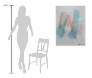 Acrylbild handgemalt Farben des Glücks Weiß - Massivholz - Textil - 75 x 100 x 4 cm