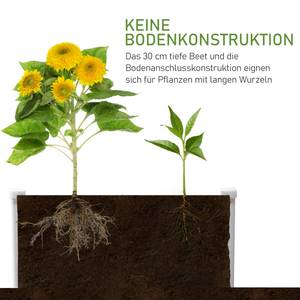 Hochbeet 845-452V01 Grau - Kunststoff - 80 x 30 x 100 cm