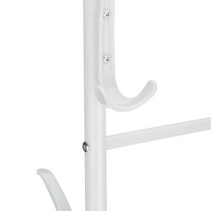 Weiße Garderobe mit Rollen Schwarz - Weiß - Metall - Kunststoff - 80 x 165 x 44 cm