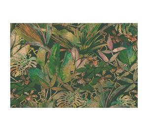 Leinwanddruck Dschungelblumen Einteilig Weiß - Textil - 81 x 51 x 5 cm