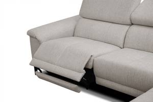 Relax-Ecksofa 3-Sitzer Matera Platingrau - Ecke davorstehend rechts - Longchair davorstehend rechts - Ottomane davorstehend rechts