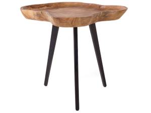 Table d'appoint ELSA Noir - Marron - Bois massif - 60 x 51 x 56 cm