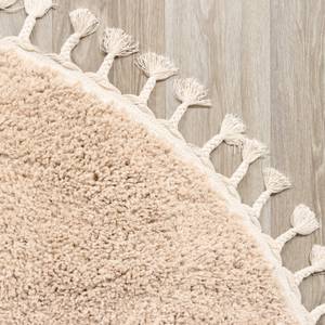 Teppich Hochflor R Lofty Fringe Beige - 100 x 100 cm