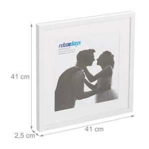 Lot de 2 cadres photo 38,5 x 38,5 cm Blanc