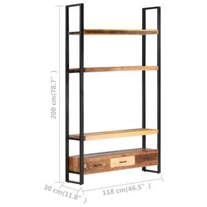 Bücherregal  3004597 Braun - Massivholz - 30 x 200 x 118 cm