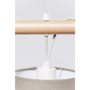 Lampe suspendue Parecchi Nordic 100cm Étoffe de coton / Hêtre - Beige