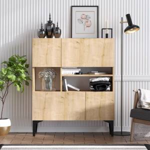 Sideboard Krista Beige - Holzwerkstoff - 35 x 125 x 100 cm