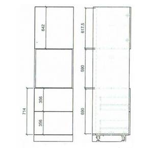 Küchenzeile AREZZO M1 Braun - Weiß - Holzwerkstoff - 370 x 207 x 59 cm