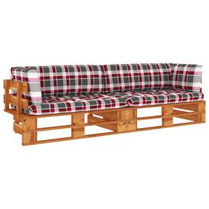 Palettensofa 3016503-3 (2-teilig) Pinie Honig Dekor - Rot