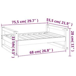 Hundebett 3015863-1 Holz - 76 x 56 cm