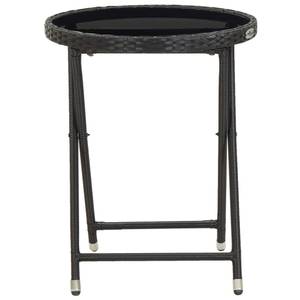 Bistro-Set-k194 ( 3-tlg ) Schwarz - Massivholz