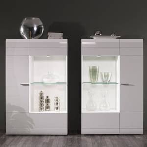 Highboard Carero (2er-Set) Hochglanz Weiß