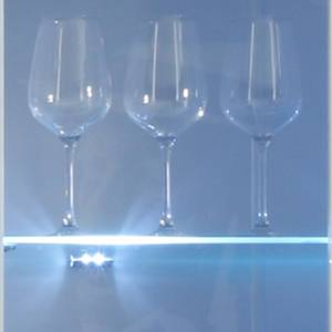 Beleuchtung Mert (2er-Set) Weiß - Glas - Metall - 13 x 8 x 26 cm