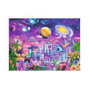 Puzzle Die kosmische Stadt Papier - 24 x 4 x 34 cm