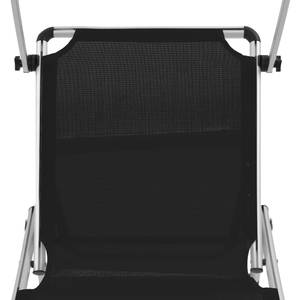 Chaise longue 296458 Noir - Métal - 58 x 26 x 186 cm