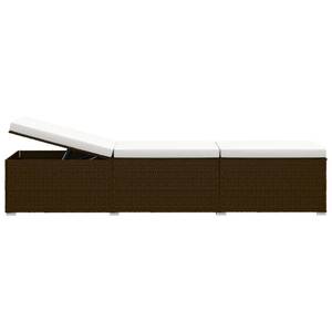 Chaise longue Marron - Matière plastique - Polyrotin - 60 x 31 x 195 cm