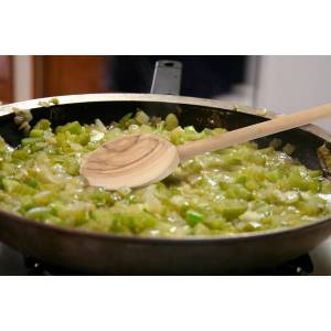 Couverts à salade cuillères et spatule Marron - Bois massif